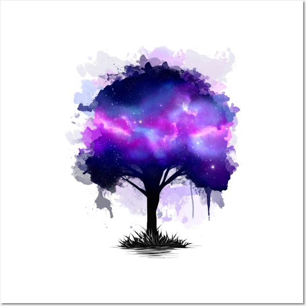 Galaxy tree Wall Art by akerly